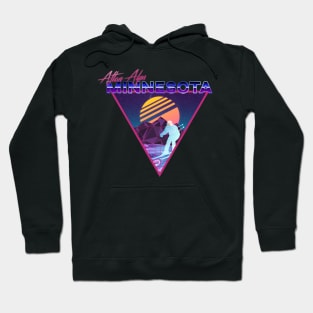 Retro Vaporwave Ski Mountain | Afton Alps Minnesota | Shirts, Stickers, and More! Hoodie